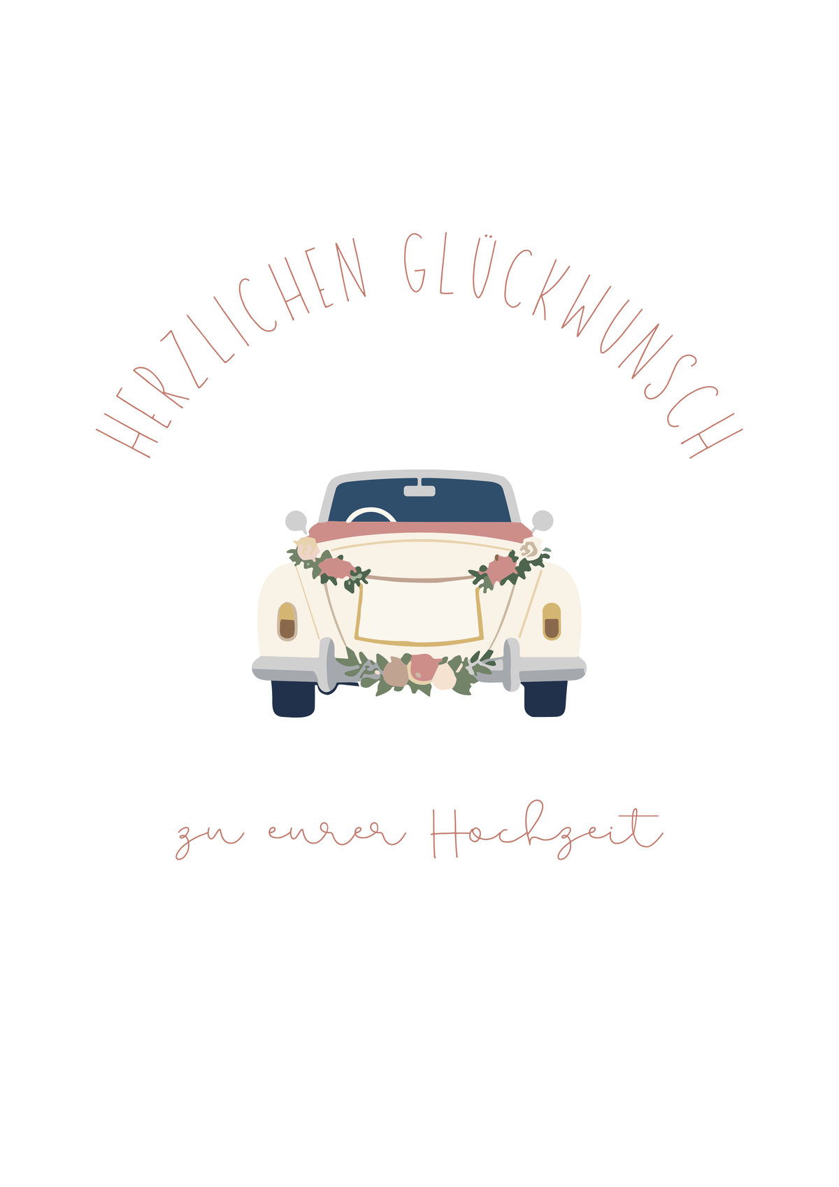 Postkarte - Glückwünsche zur Hochzeit