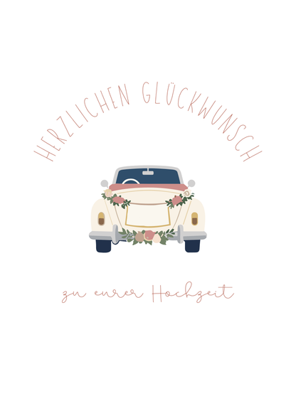 Postkarte - Glückwünsche zur Hochzeit