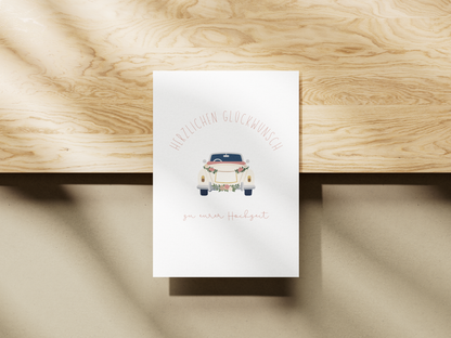 Postkarte - Glückwünsche zur Hochzeit