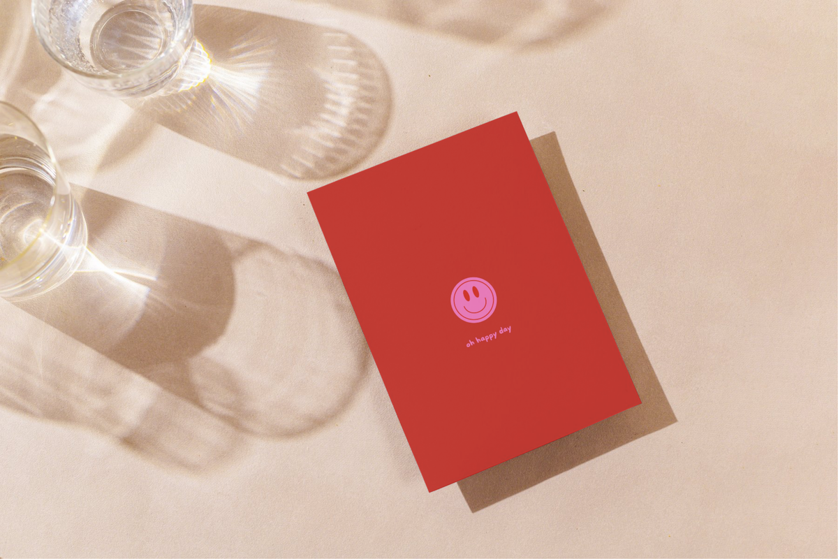 Postkarte - Oh happy day